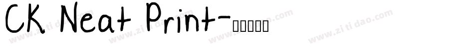 CK Neat Print字体转换